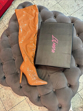 Patent Over-the-Knee Boots US 10 Like New